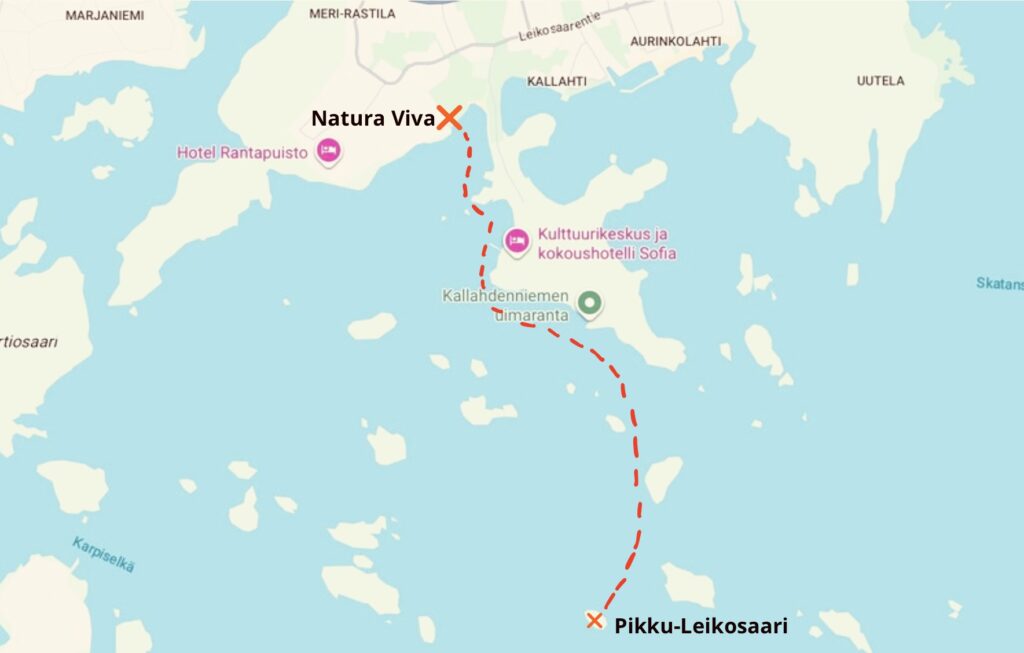 Vuosaaren melontakeskus, Natura Viva, Pikku-Leikosaari